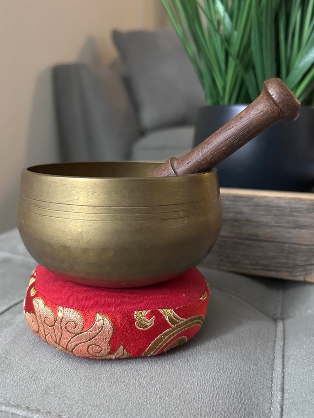 Brass Tibetan singing bowl